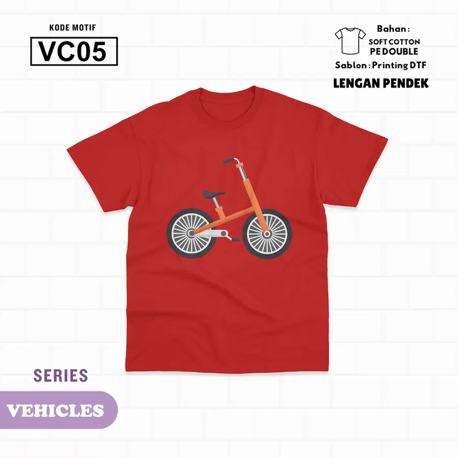 VC05 - Kaos Kids Soft Cotton Pendek [Varian: L (5-6 y) / Hitam]