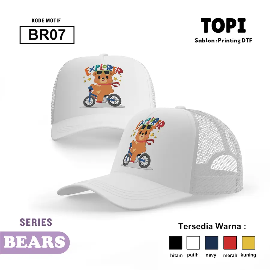 BR07 - Topi [Varian: Hitam]
