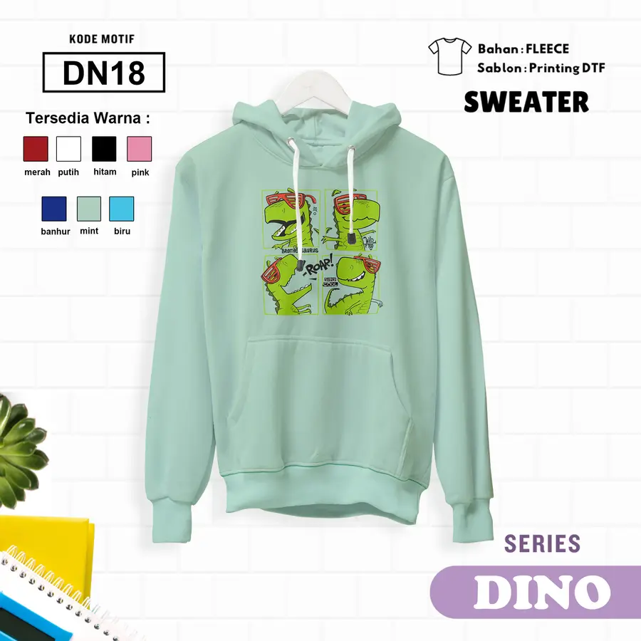 DN18 - Sweater Kids Fleece Panjang [Varian: L (5-6 y) / Banhur]