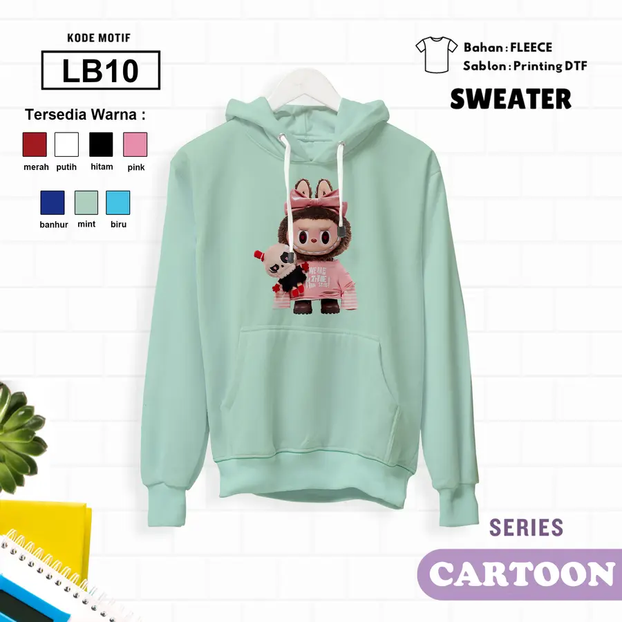 LB10 - Sweater Kids Fleece Panjang [Varian: L (5-6 y) / Banhur]