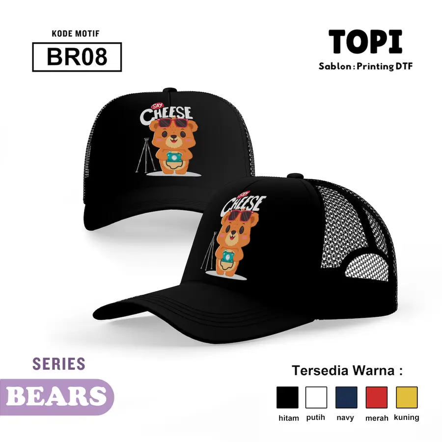 BR08 - Topi [Varian: Hitam]