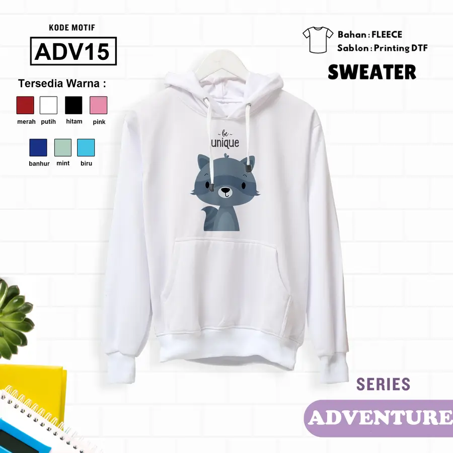 ADV15 - Sweater Kids Fleece Panjang [Varian: L (5-6 y) / Banhur]