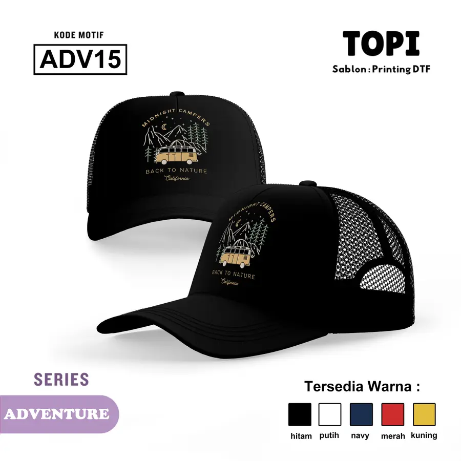 ADV15 - Topi [Varian: Hitam]