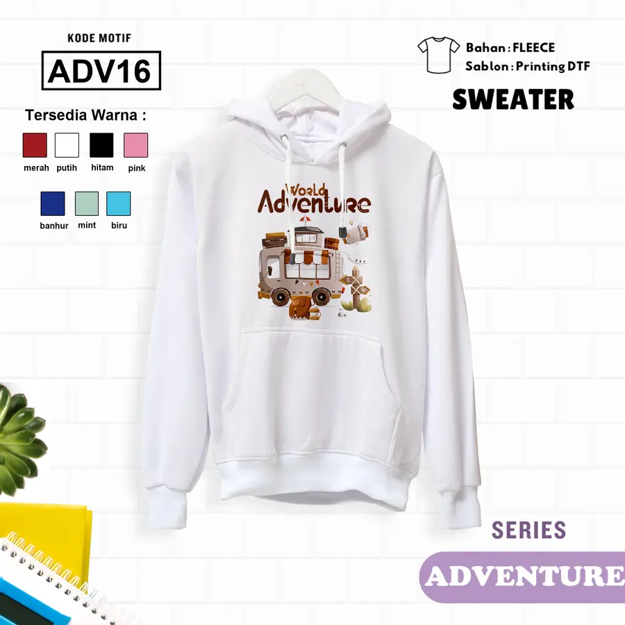 ADV16 - Sweater Kids Fleece Panjang [Varian: L (5-6 y) / Banhur]