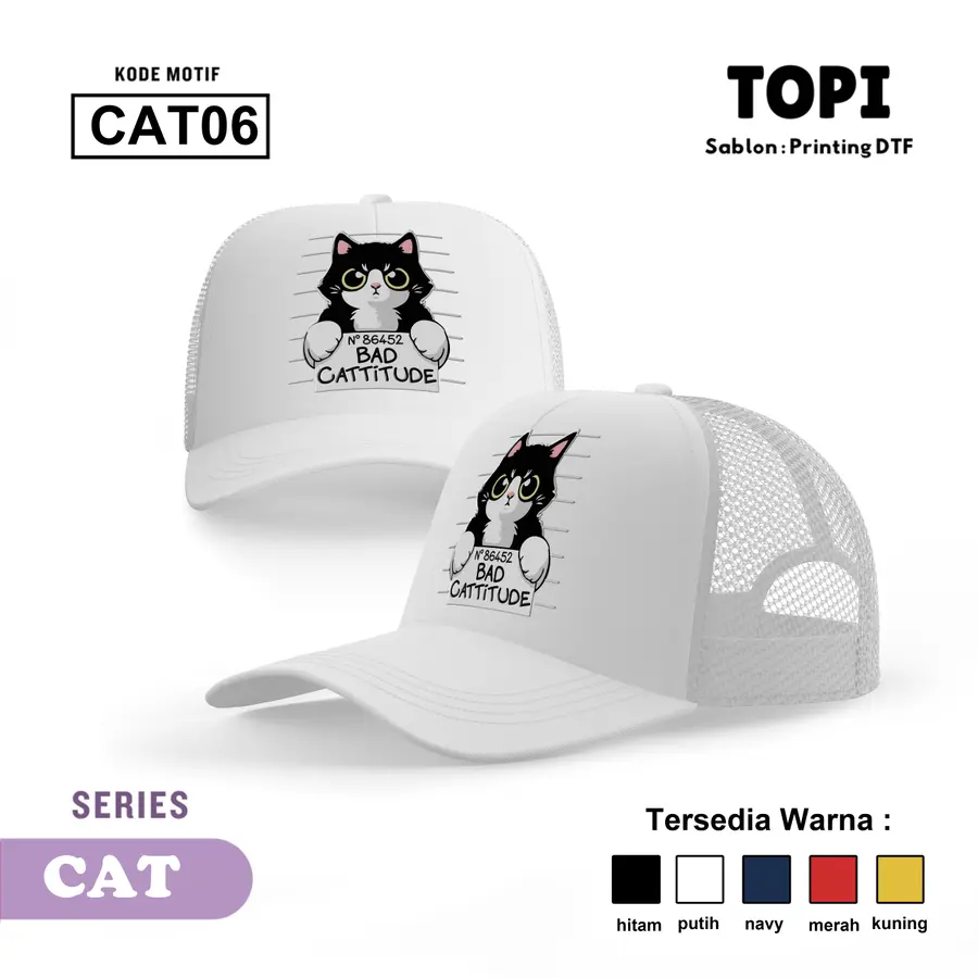 CAT06 - Topi [Varian: Hitam]