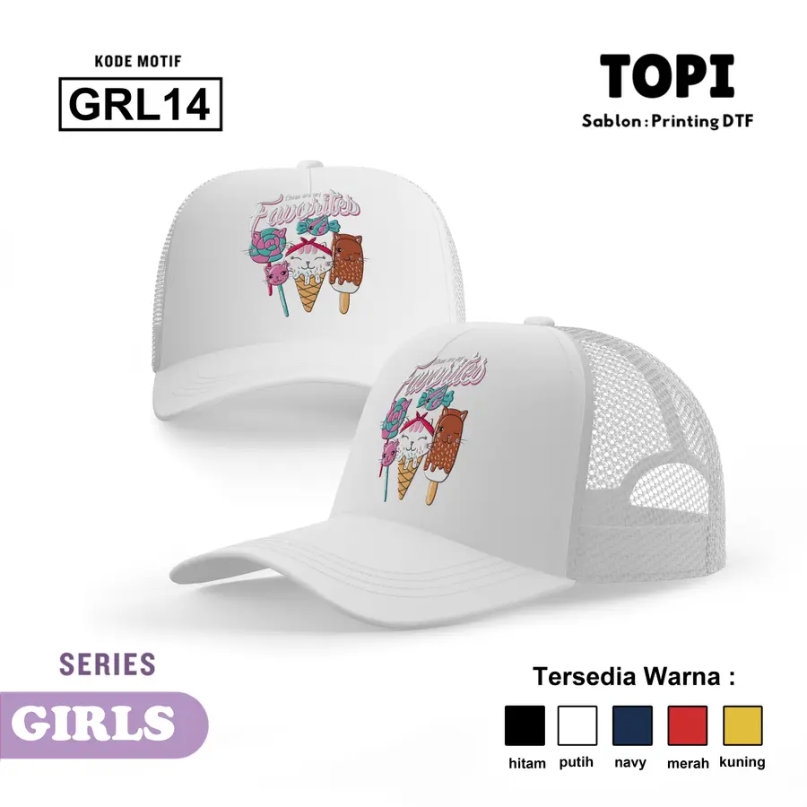 GRL14 - Topi [Varian: Hitam]