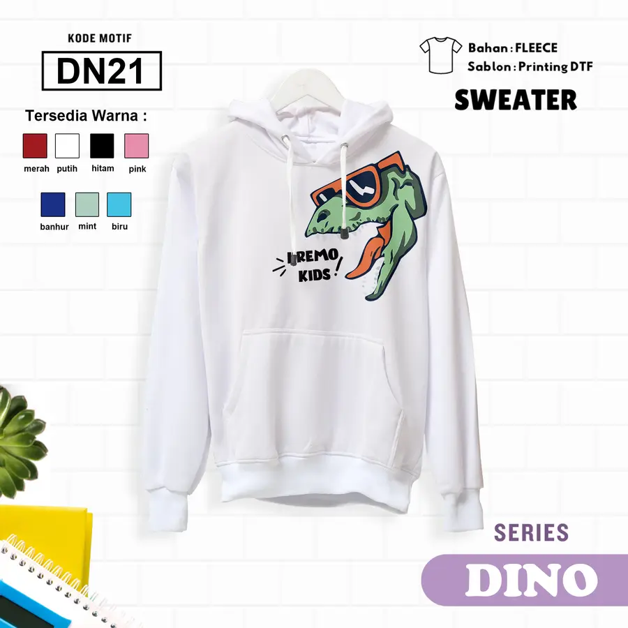 DN21 - Sweater Kids Fleece Panjang [Varian: L (5-6 y) / Banhur]