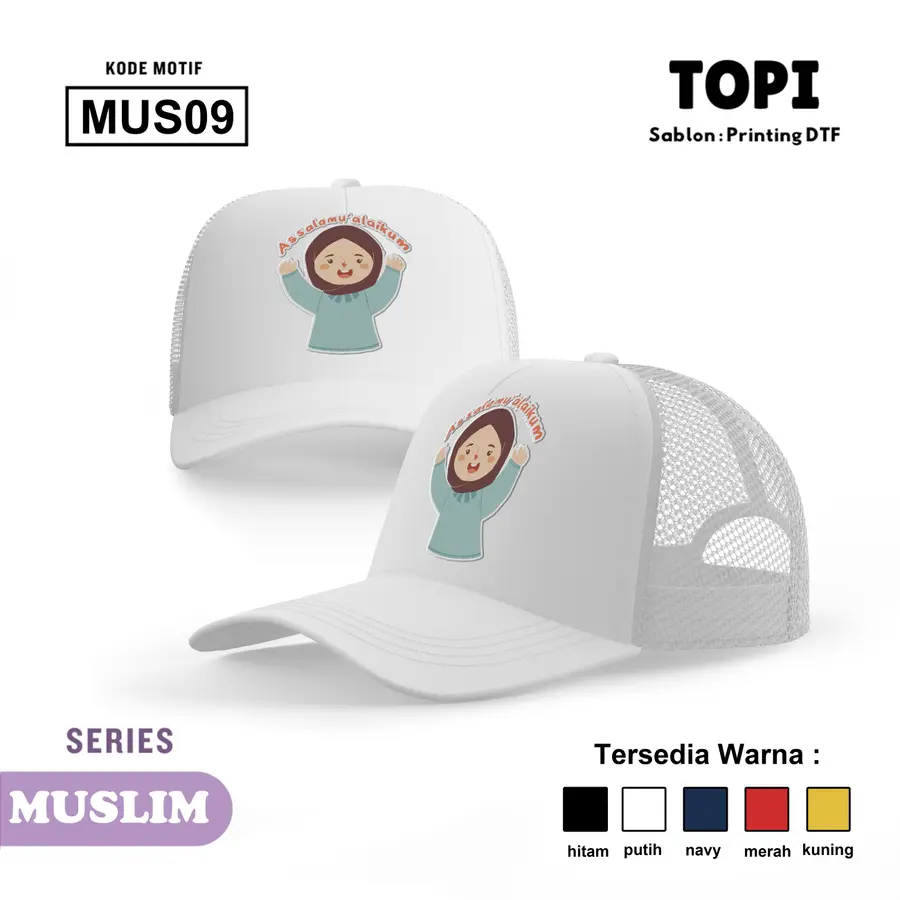 MUS09 - Topi [Varian: Hitam]