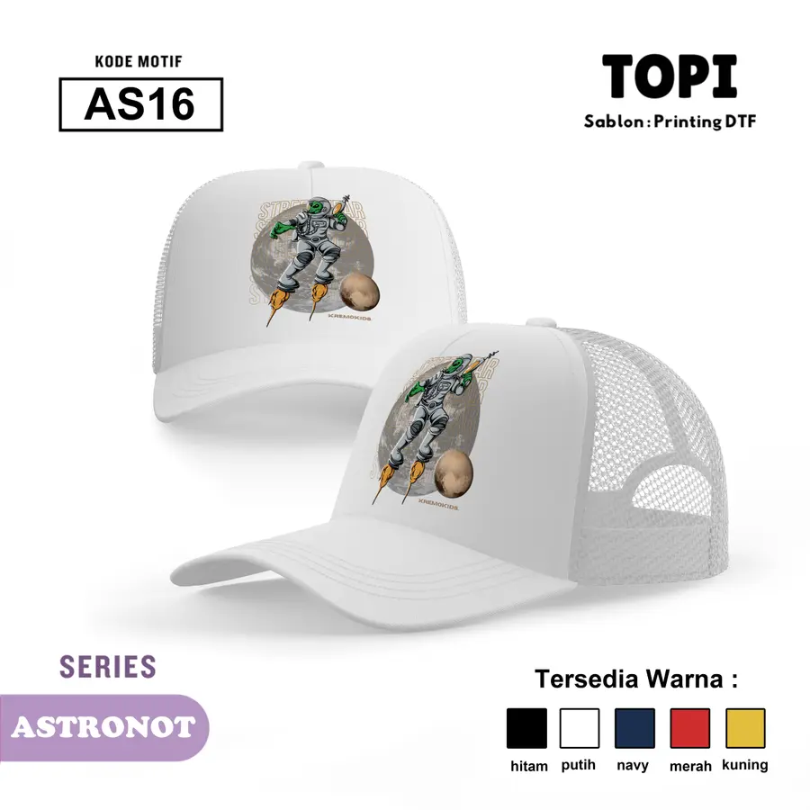 AS16 - Topi [Varian: Hitam]