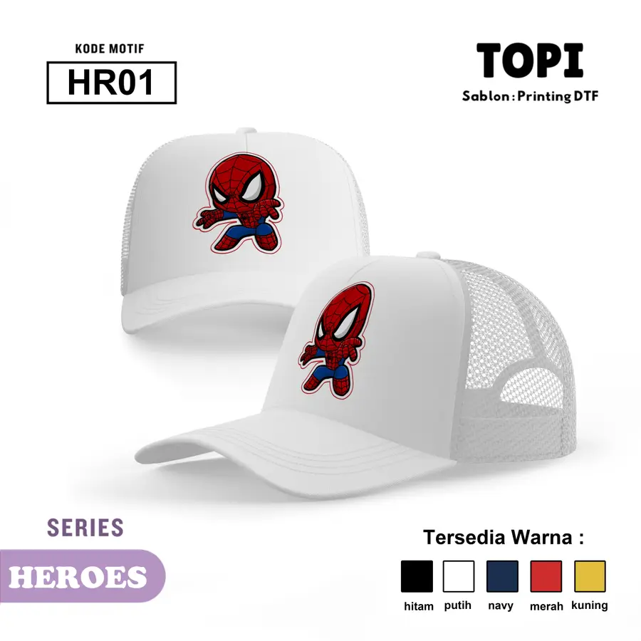 HR01 - Topi [Varian: Hitam]