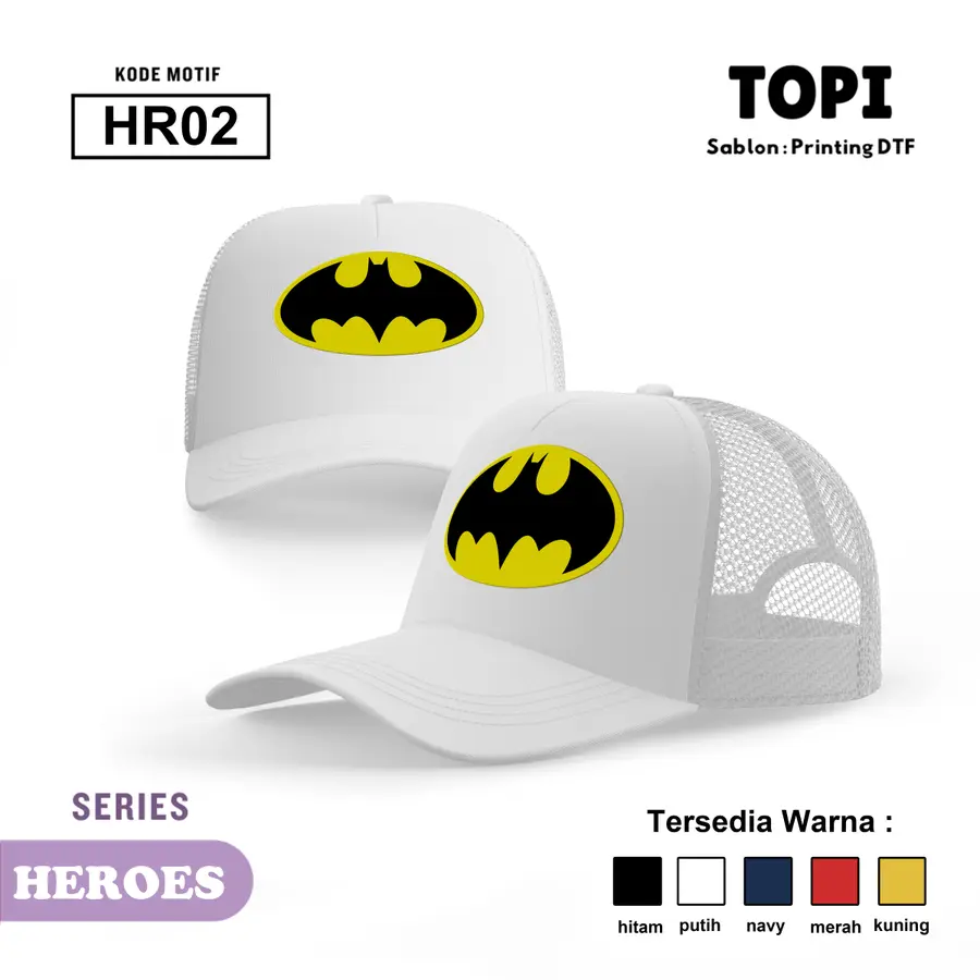 HR02 - Topi [Varian: Hitam]