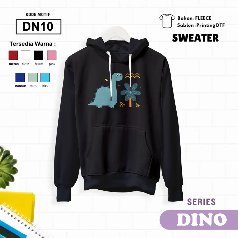 DN10 - Sweater Kids Fleece Panjang [Varian: L (5-6 y) / Biru]
