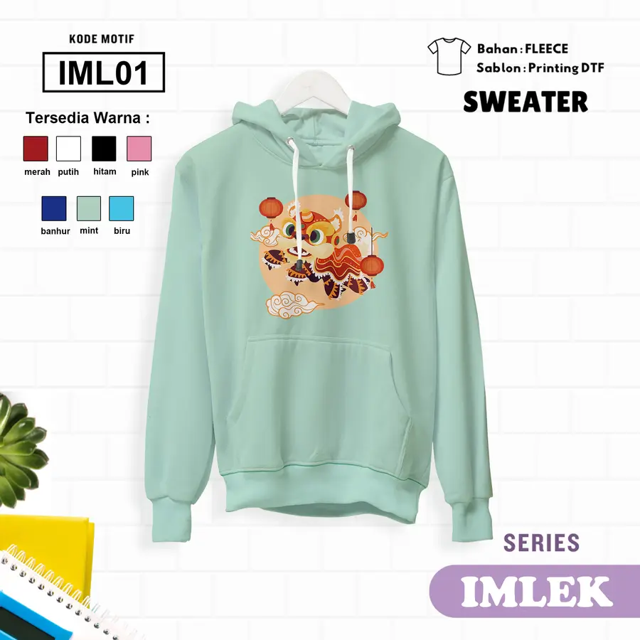 IML01 - Sweater Kids Fleece Panjang [Varian: L (5-6 y) / Banhur]