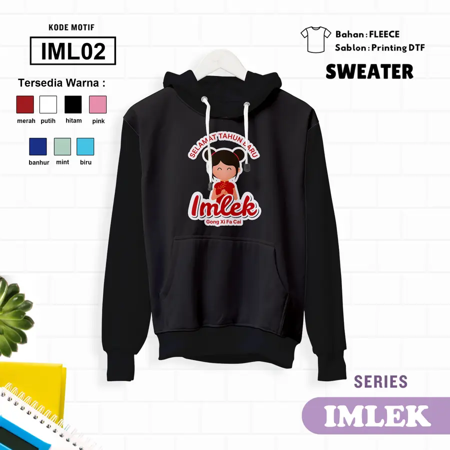 IML02 - Sweater Kids Fleece Panjang [Varian: L (5-6 y) / Banhur]