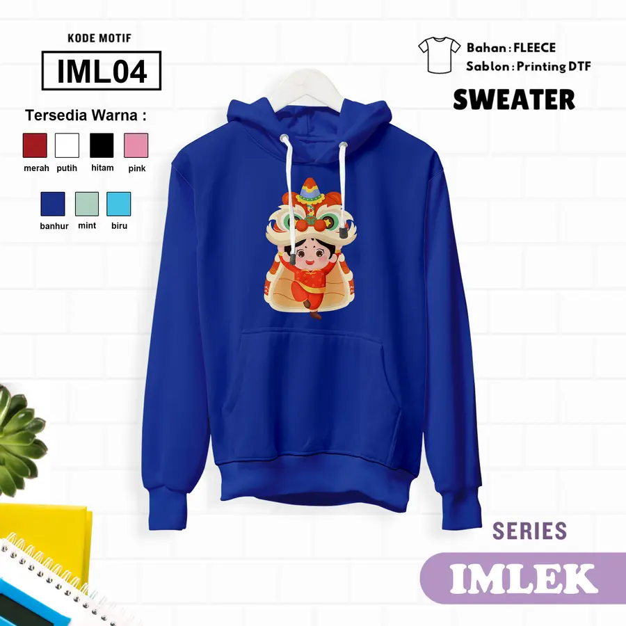 IML04 - Sweater Kids Fleece Panjang [Varian: L (5-6 y) / Banhur]