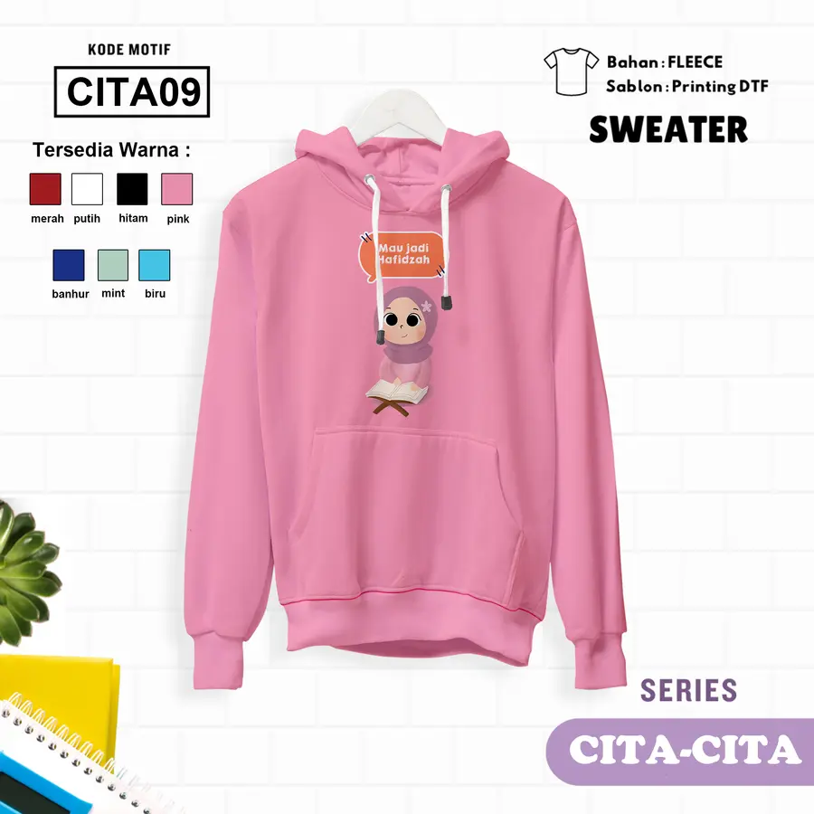 CITA09 - Sweater Kids Fleece Panjang [Varian: L (5-6 y) / Biru]