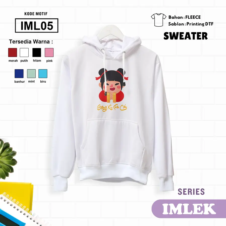 IML05 - Sweater Kids Fleece Panjang [Varian: L (5-6 y) / Banhur]