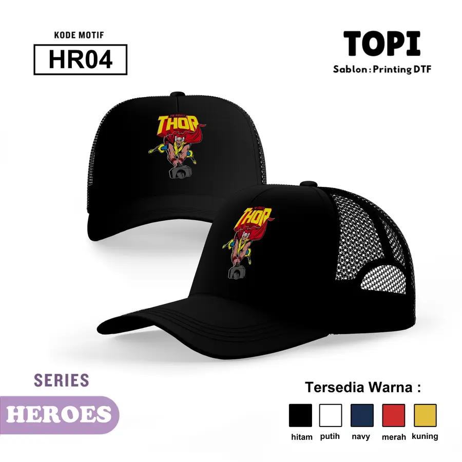 HR05 - Topi [Varian: Hitam]