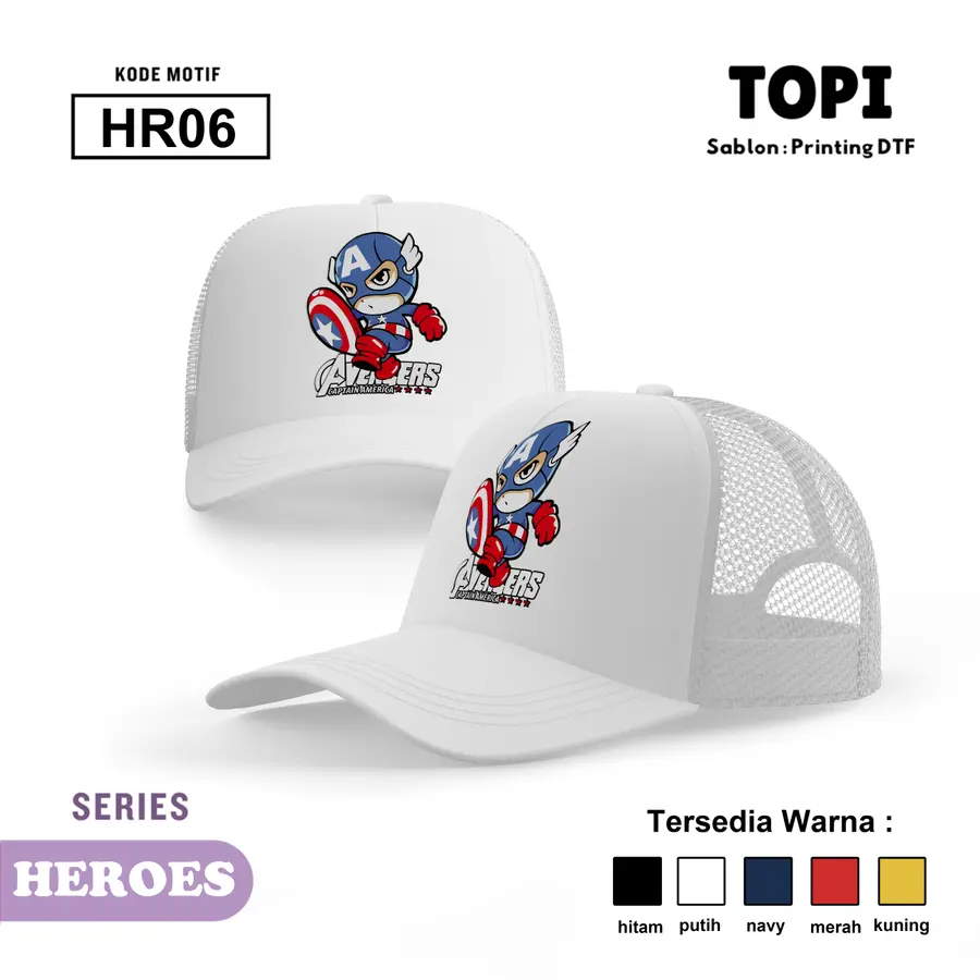HR06 - Topi [Varian: Hitam]