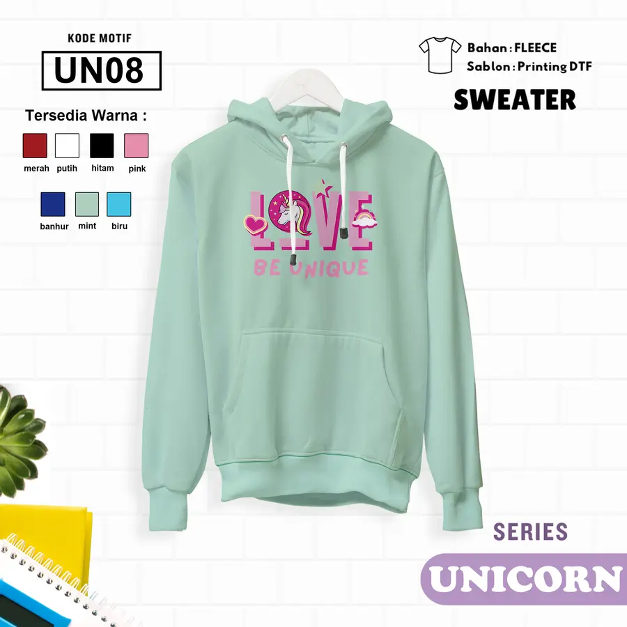 UN08 - Sweater Kids Fleece Panjang [Varian: L (5-6 y) / BANHUR]
