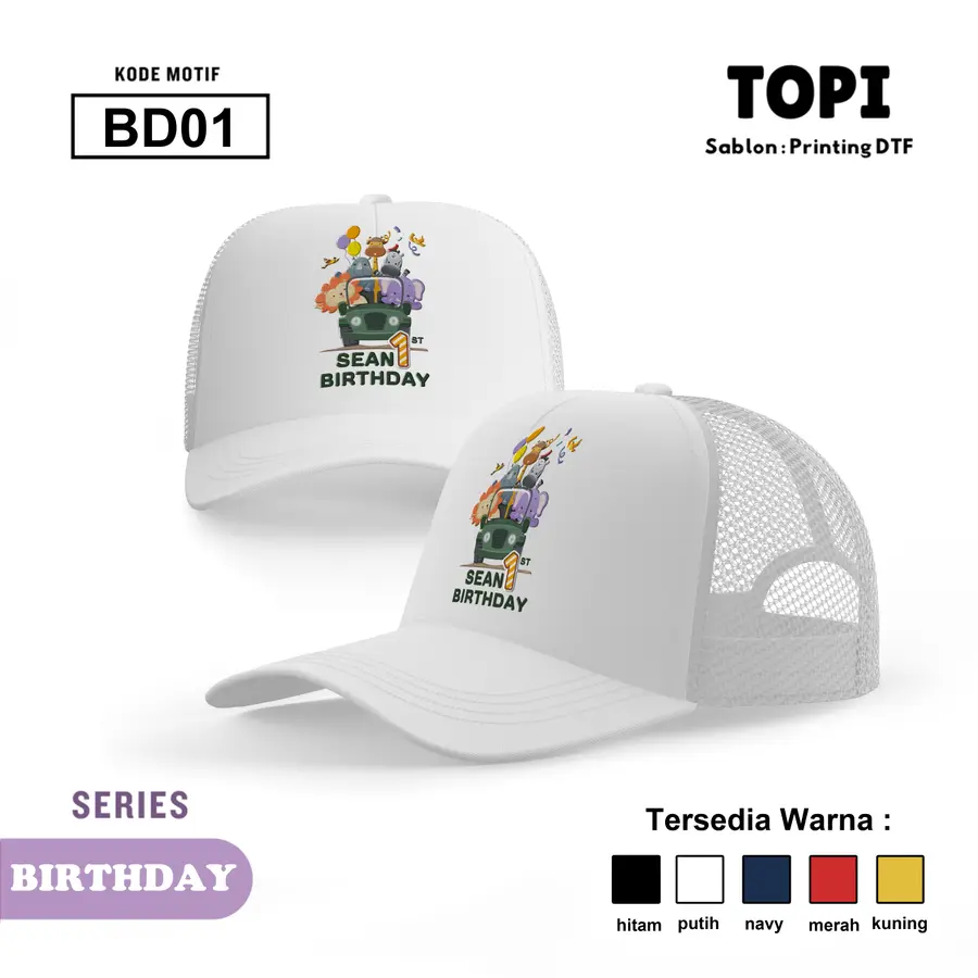 BD01 - Topi [Varian: Hitam]