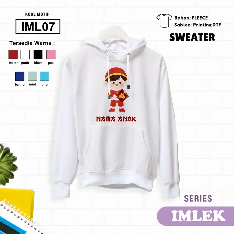 IML07 - Sweater Kids Fleece Panjang [Varian: L (5-6 y) / Banhur]