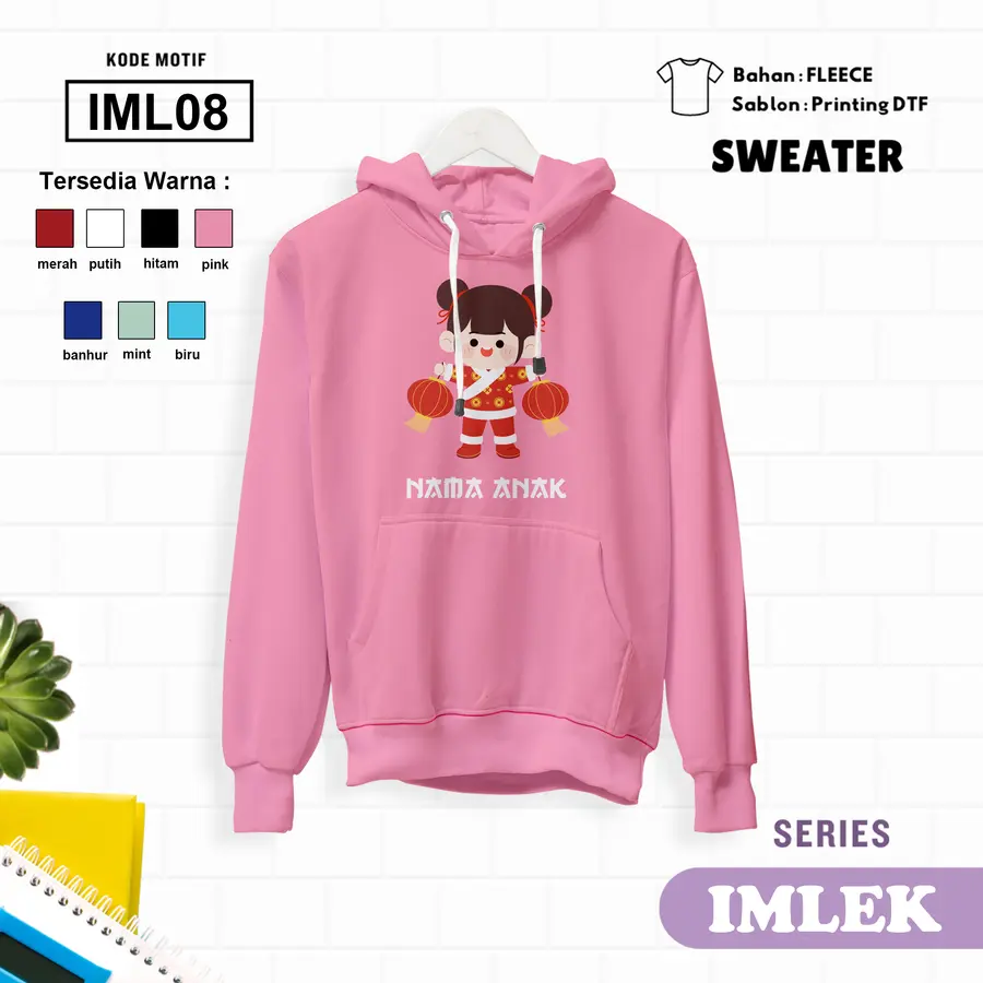 IML08 - Sweater Kids Fleece Panjang [Varian: L (5-6 y) / Banhur]