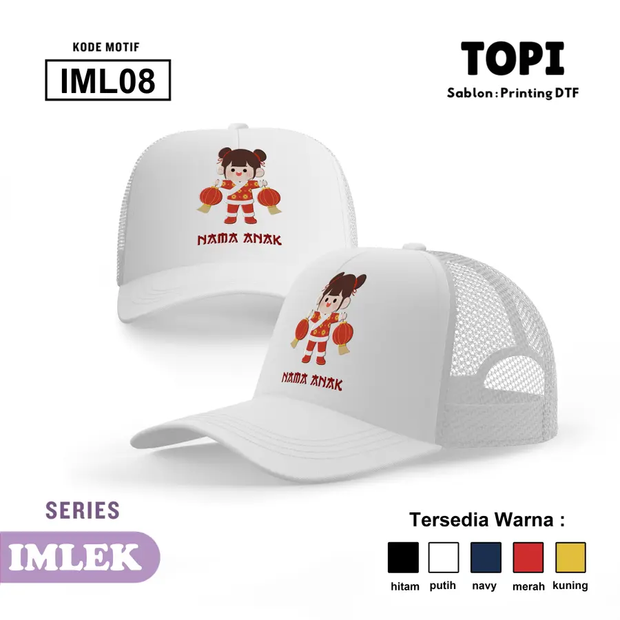 IML08 - Topi [Varian: Hitam]