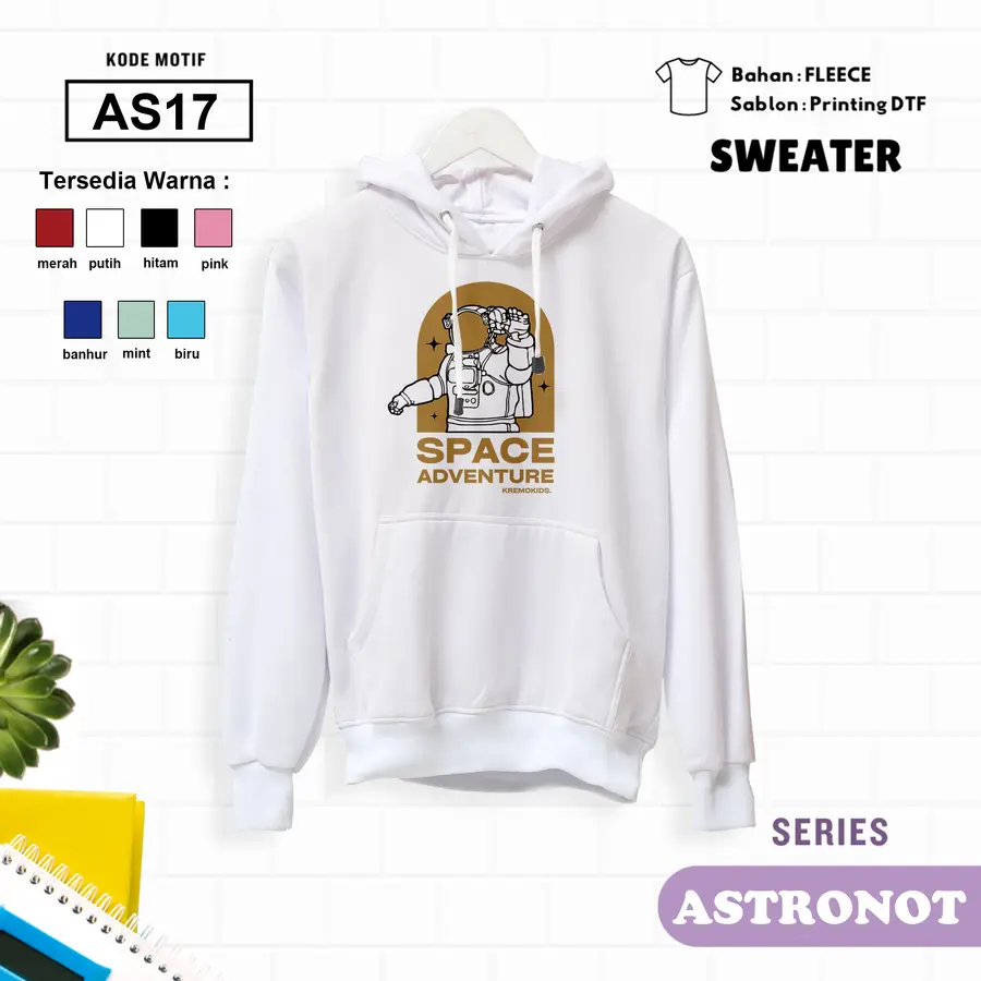 AS17 - Sweater Kids Fleece Panjang [Varian: L (5-6 y) / Banhur]