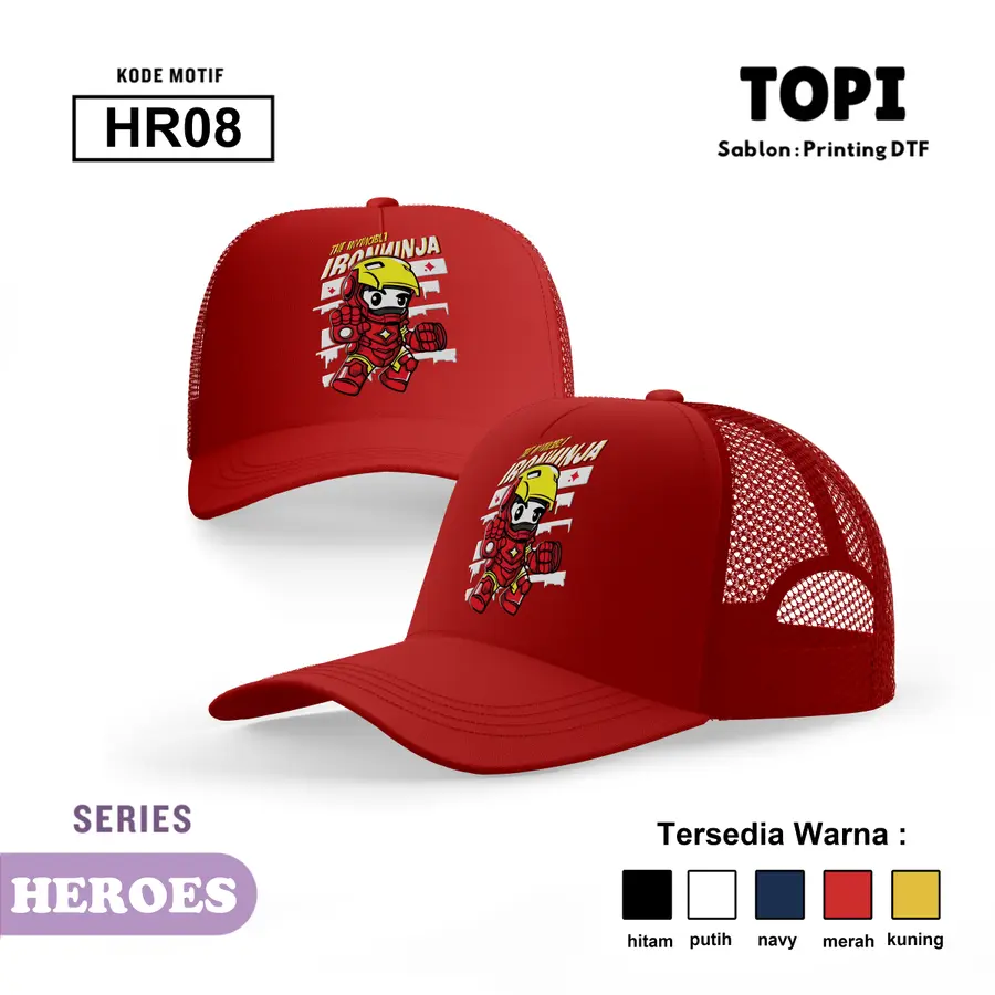HR08 - Topi [Varian: Hitam]