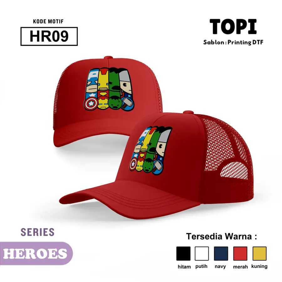 HR09 - Topi [Varian: Hitam]