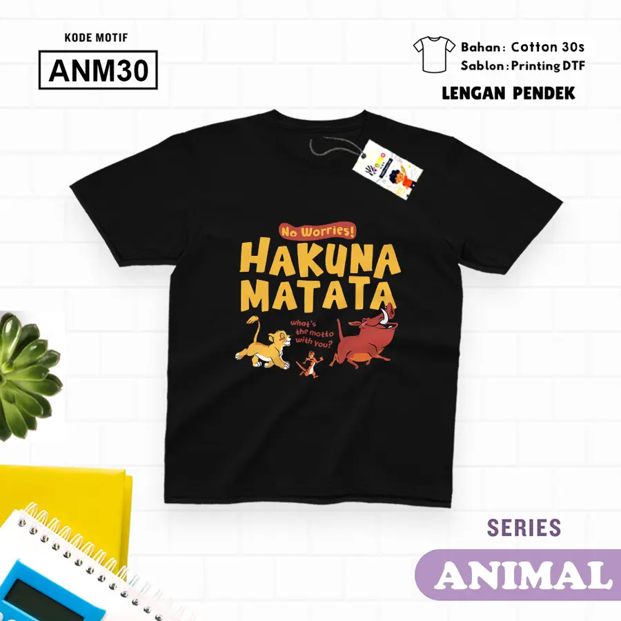ANM30 - Kaos Kids/Junior Cotton 30s Pendek [Varian: S Kids (1-2 y) / Biru Turkish]