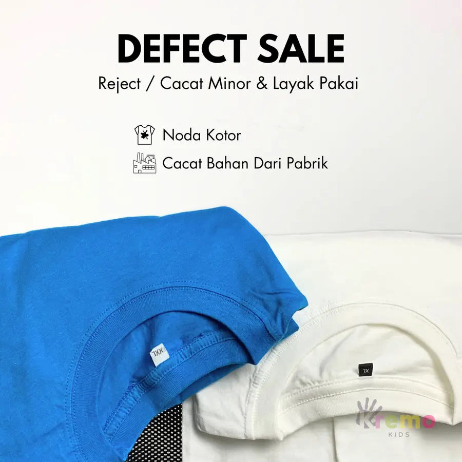 Defect/Reject Sale Kaos Dewasa 30S [Varian: L / PENDEK]