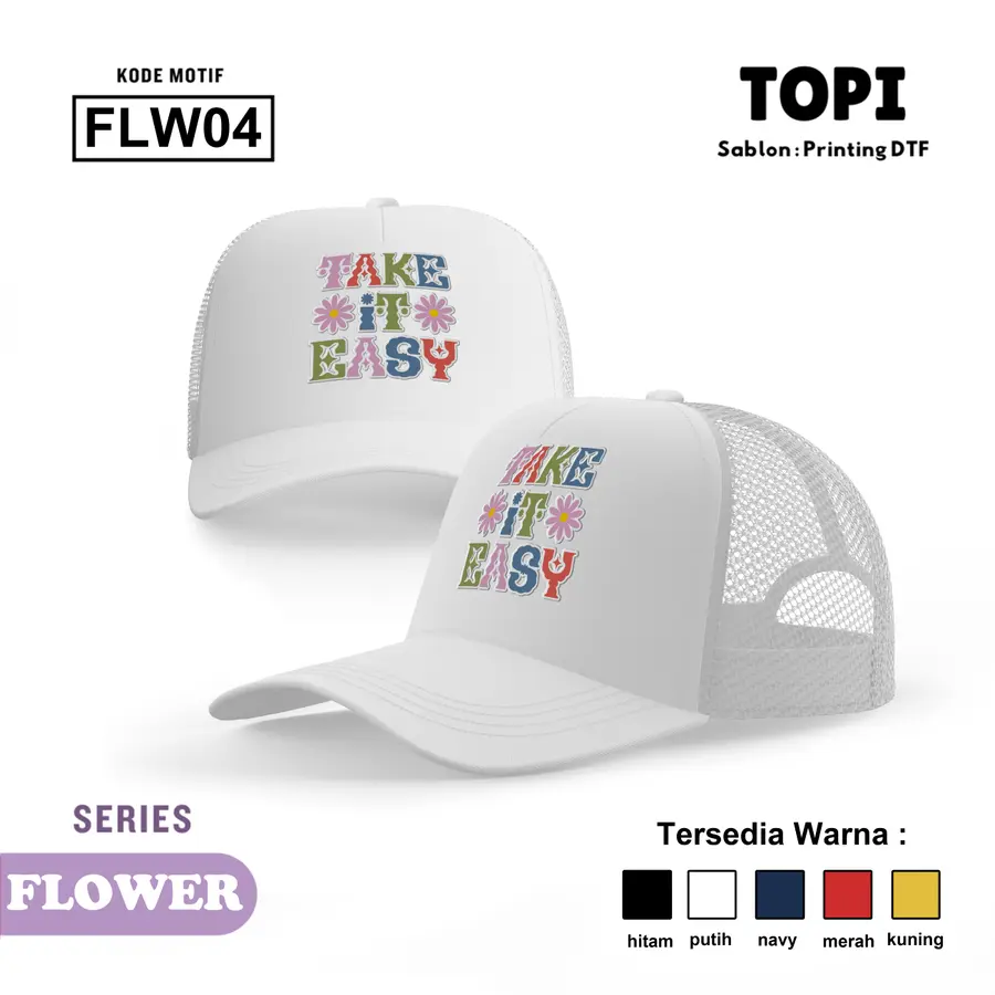 FLW04 - Topi [Varian: Hitam]