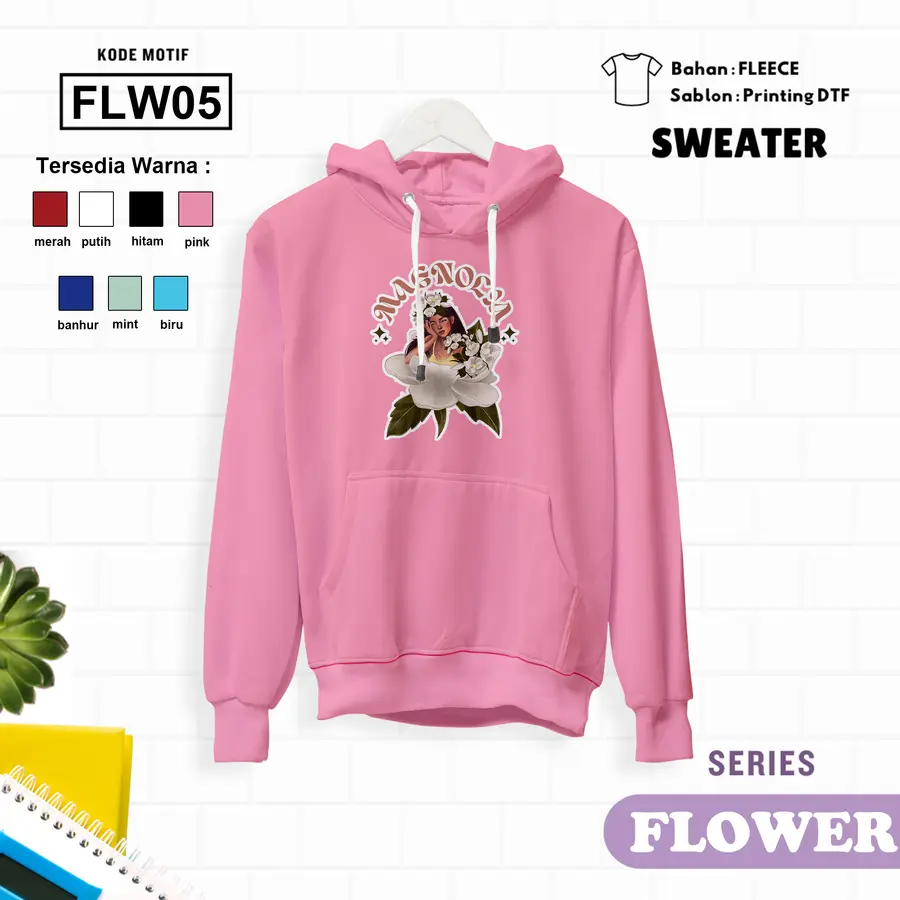 FLW05 - Sweater Kids Fleece Panjang [Varian: L (5-6 y) / Biru]