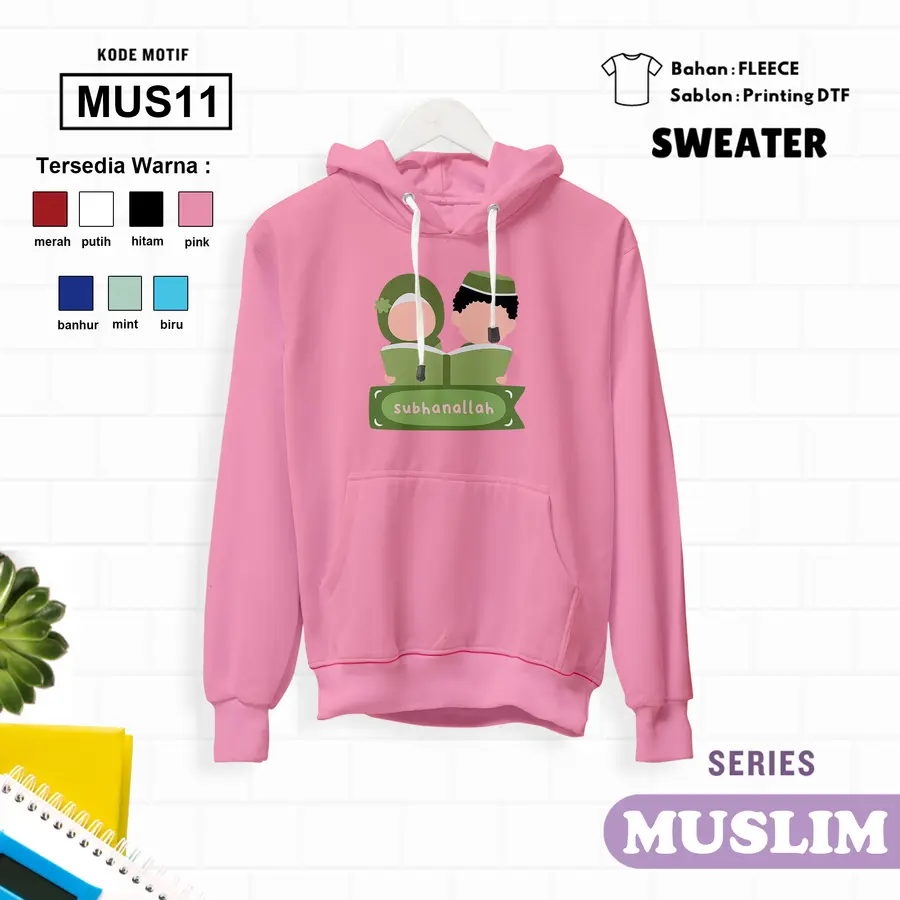 MUS11 - Sweater Kids Fleece Panjang [Varian: L (5-6 y) / Biru]