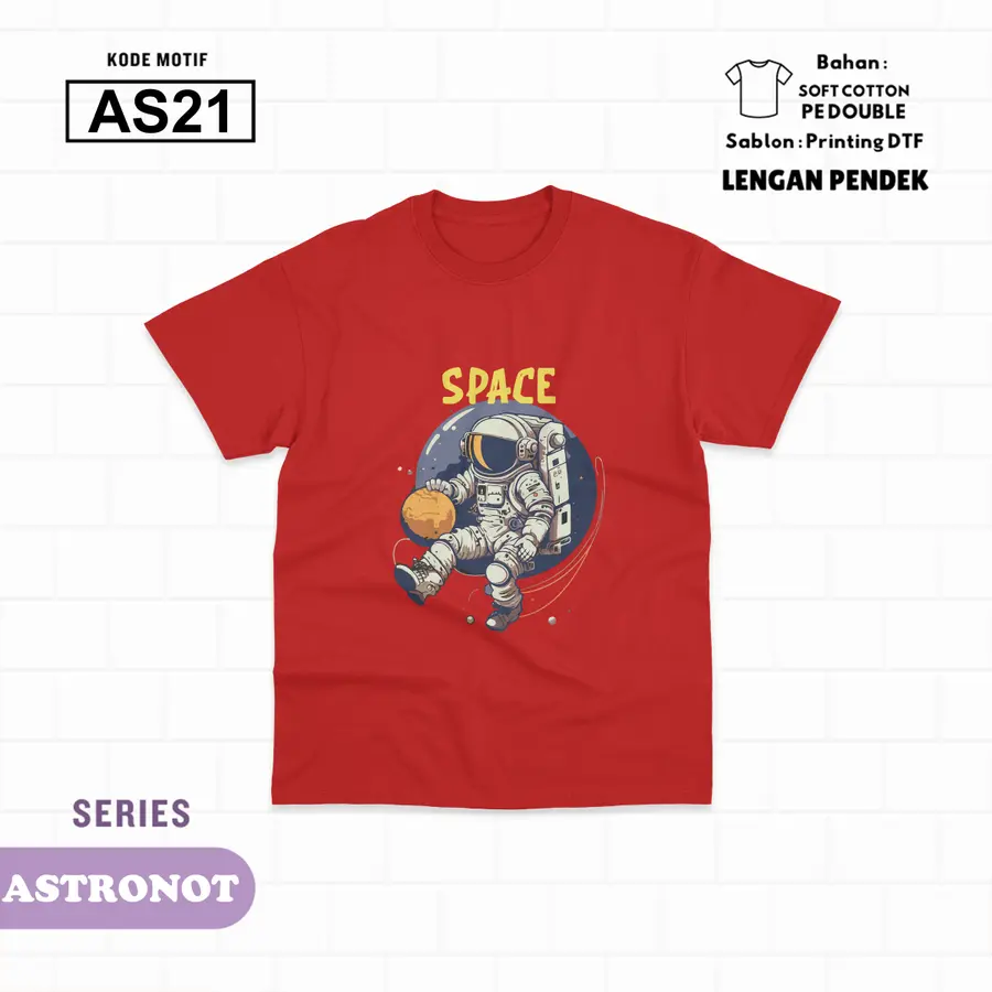 AS21 - Kaos Kids Soft Cotton Pendek [Varian: L (5-6 y) / Hitam]