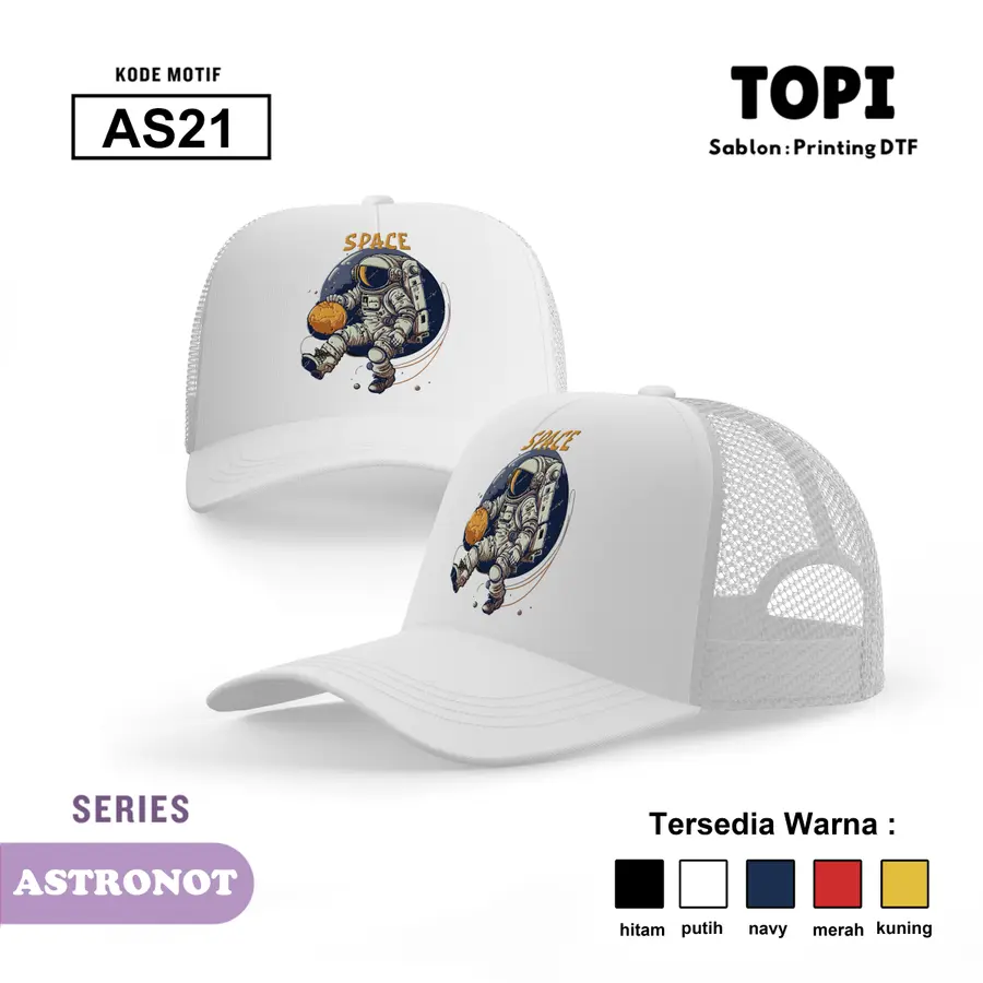 AS21 - Topi [Varian: Hitam]