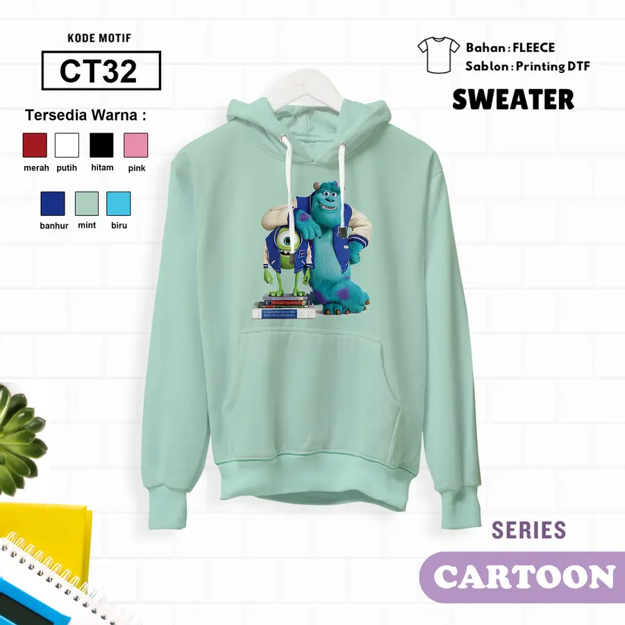 CT32 - Sweater Kids Fleece Panjang [Varian: L (5-6 y) / Biru]