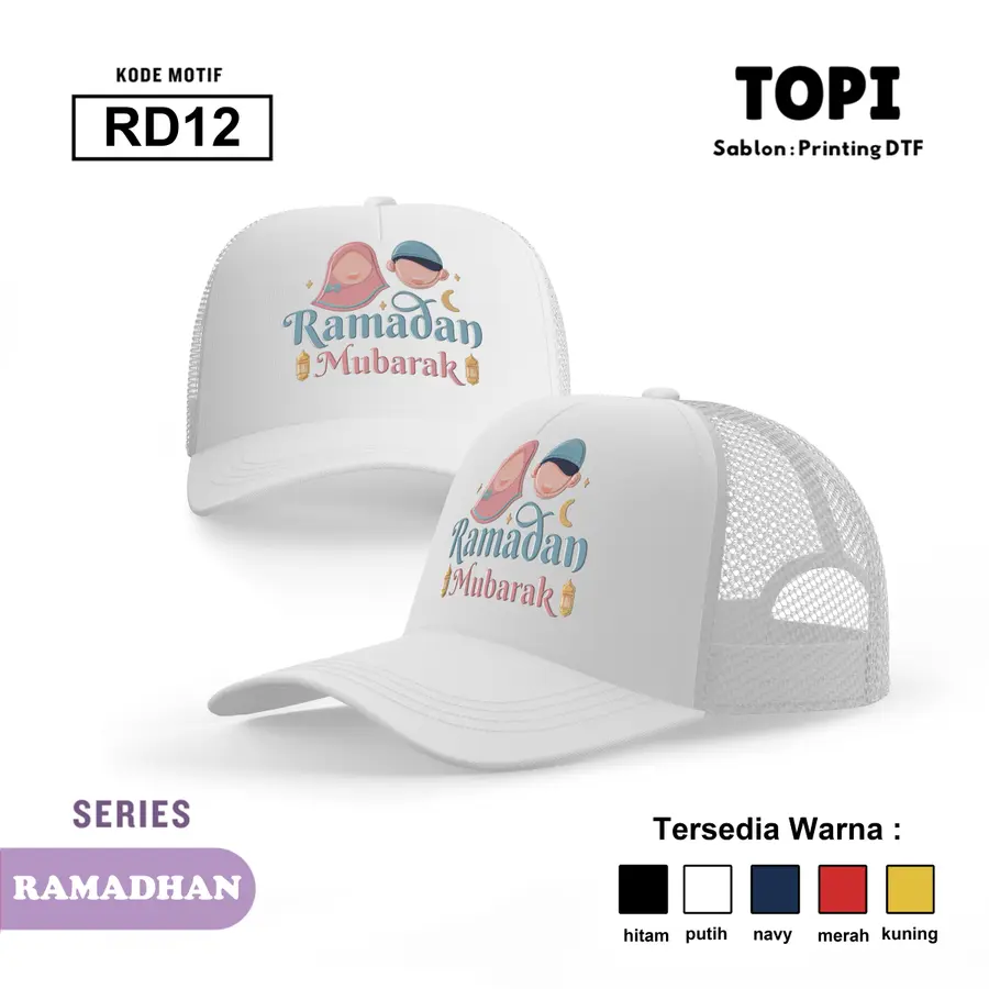 RD12 - Topi [Varian: Hitam]