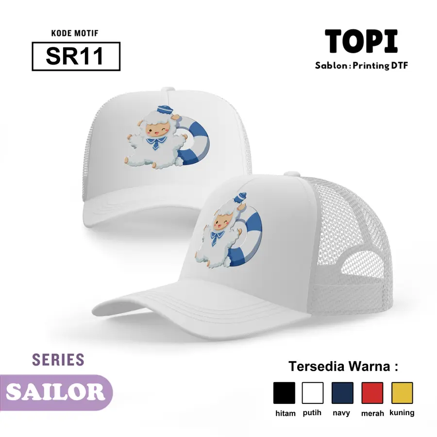 SR11 - Topi [Varian: Hitam]