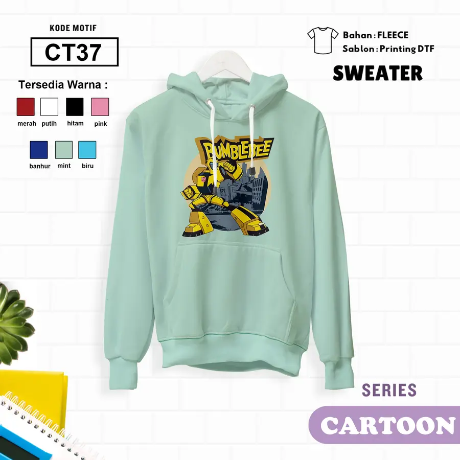 CT37 - Sweater Kids Fleece Panjang [Varian: L (5-6 y) / Biru]