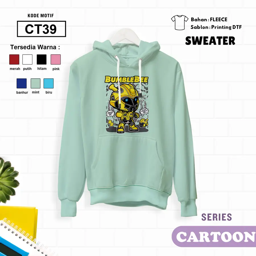 CT39 - Sweater Kids Fleece Panjang [Varian: L (5-6 y) / Biru]