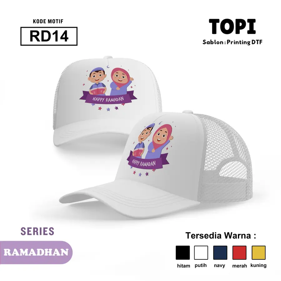 RD14 - Topi [Varian: Hitam]