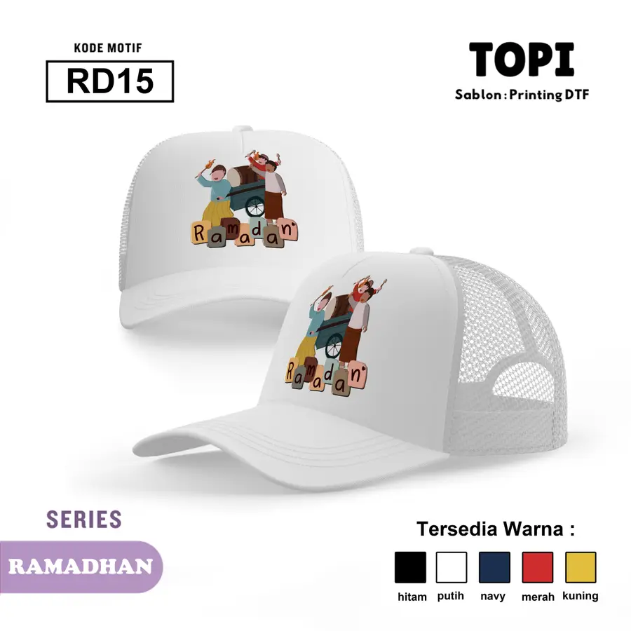 RD15 - Topi [Varian: Hitam]