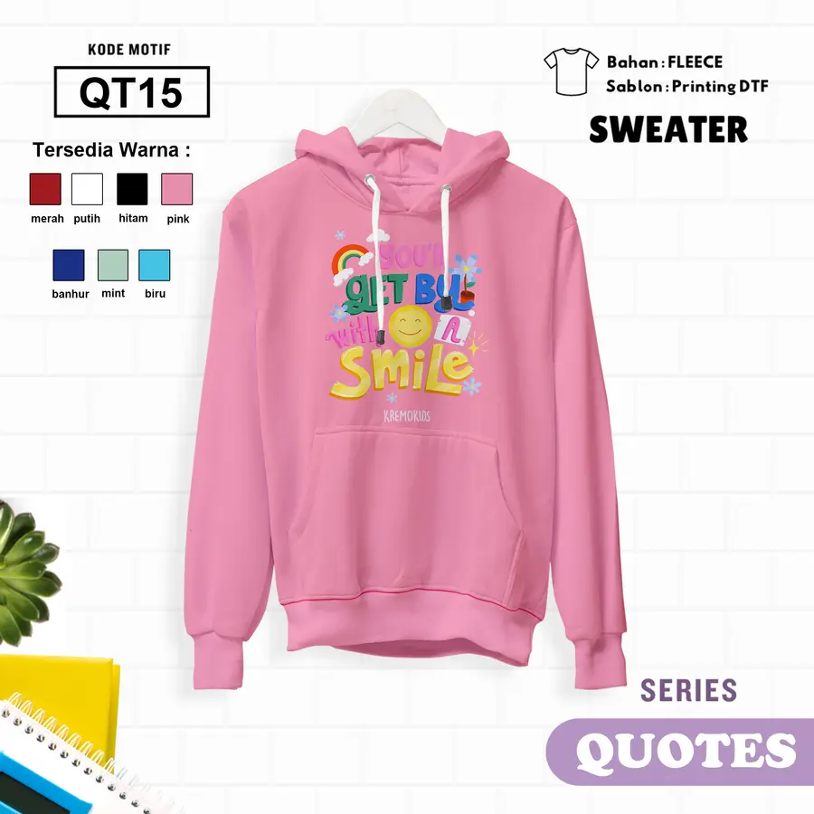 QT15 - Sweater Kids Fleece Panjang [Varian: L (5-6 y) / Biru]
