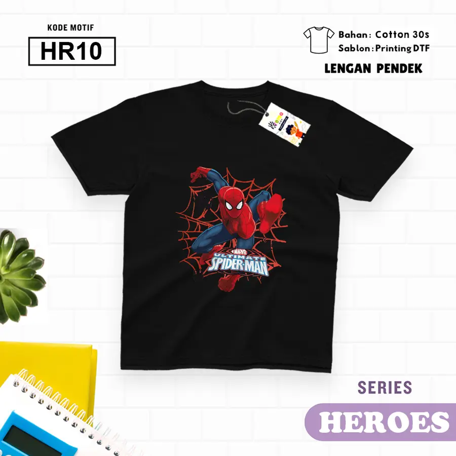 HR10 - Kaos Dewasa Cotton 30s Pendek [Varian: M / Biru Turkish]