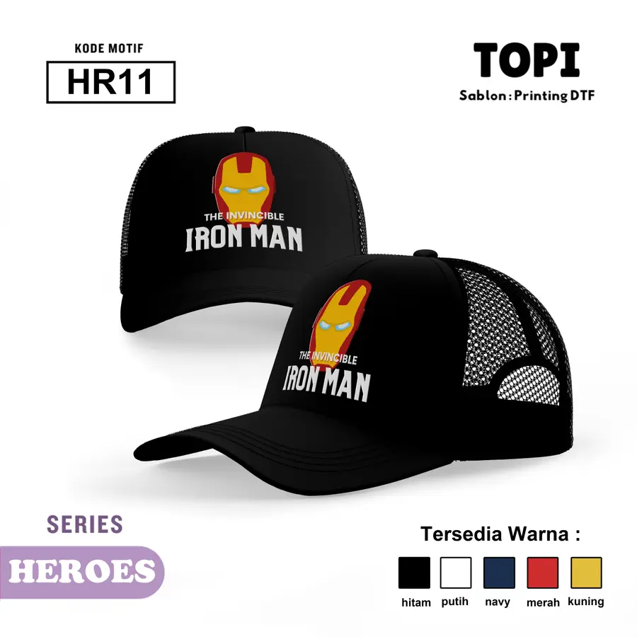 HR11 - Topi [Varian: Hitam]
