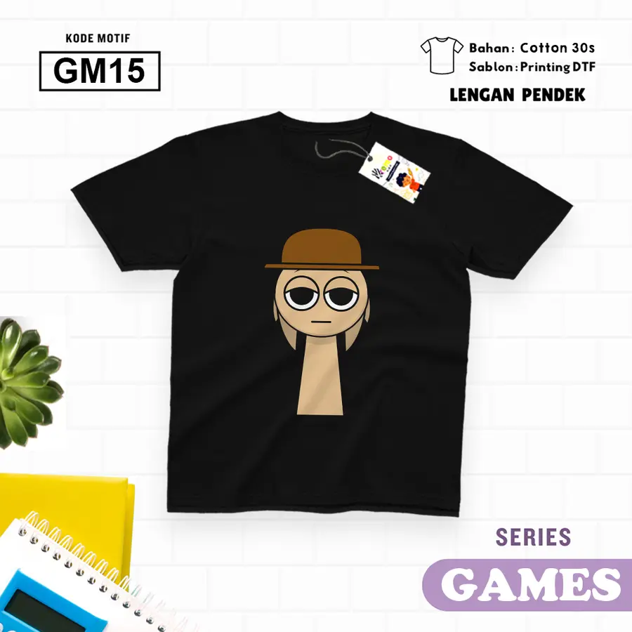 GM15 - Kaos Kids/Junior Cotton 30s Pendek [Varian: S Kids (1-2 y) / Biru Turkish]
