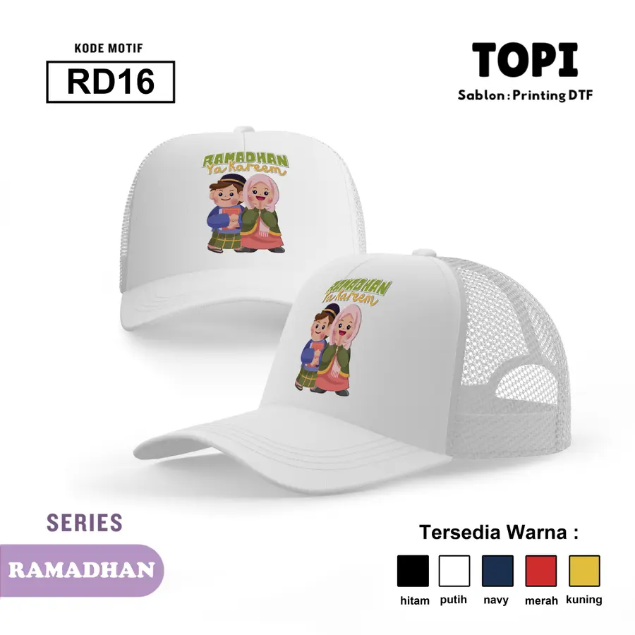 RD16 - Topi [Varian: Hitam]
